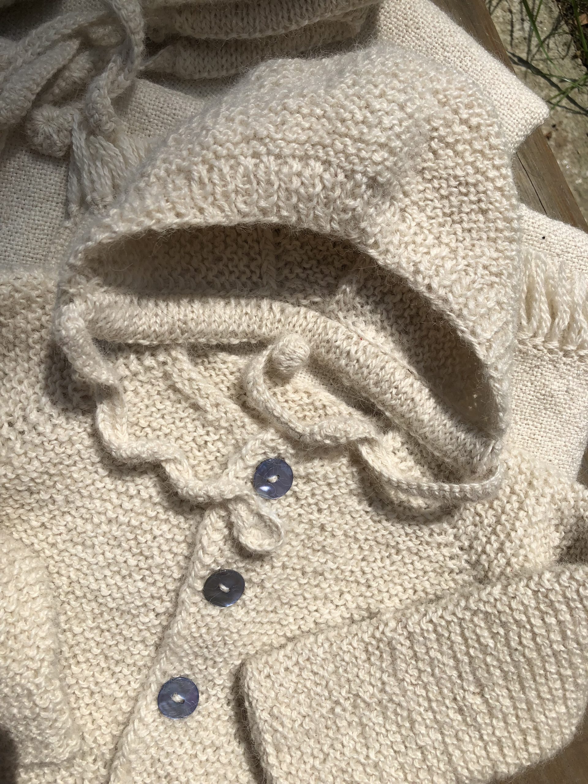 alpaka dla niemowlaka czapeczka i sweterek